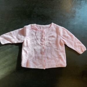 Pink Cashmere Kids Cardigan hand knitted